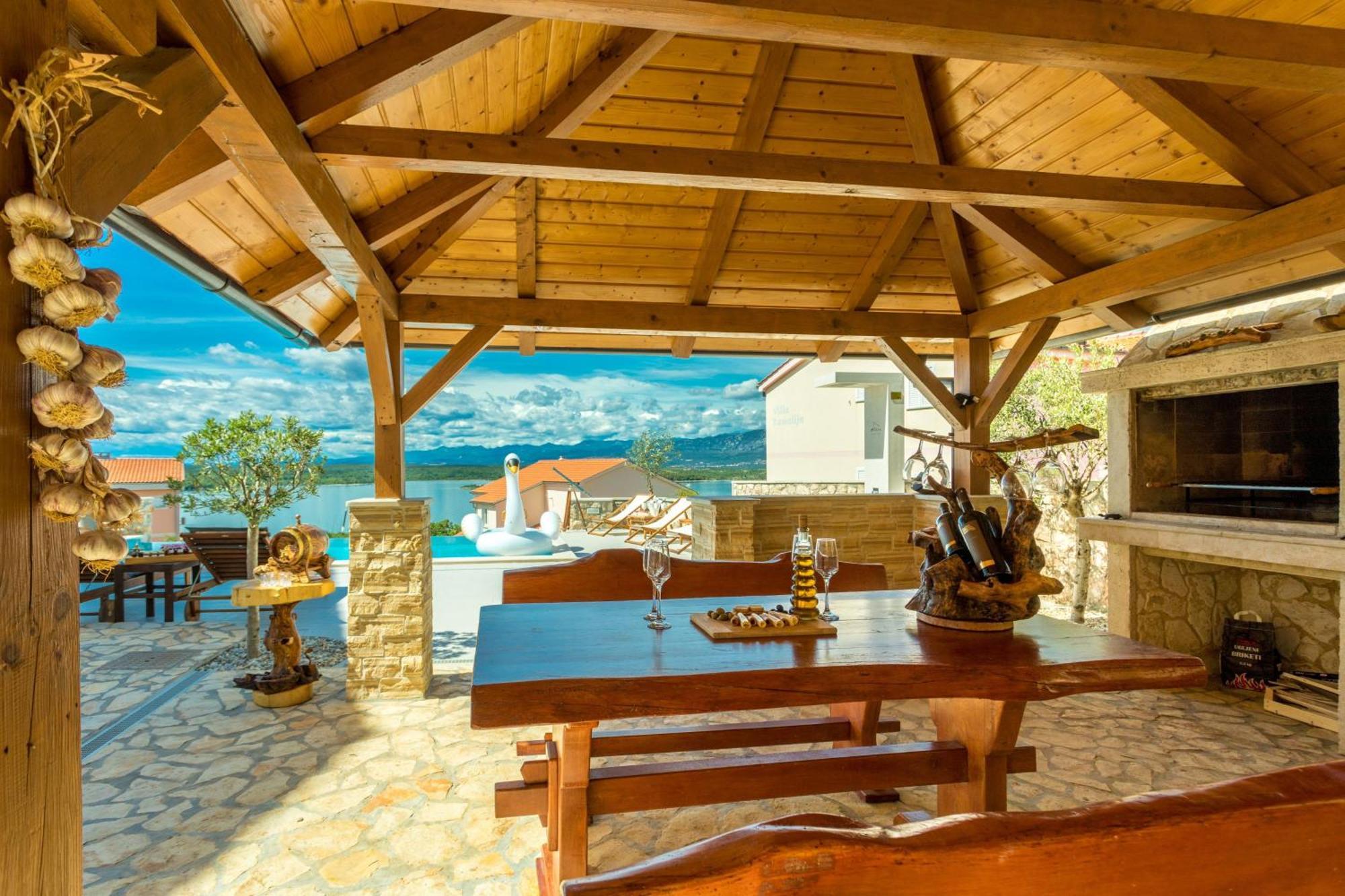 Luxury Villa Allen With Pool Klimno Rum bild