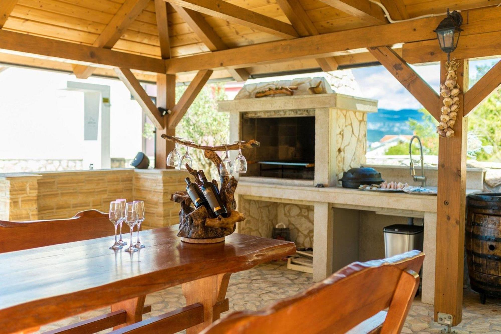 Luxury Villa Allen With Pool Klimno Rum bild